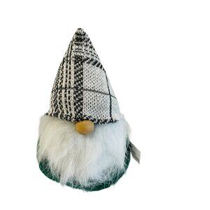Target Gnome Plush Doll Green White Plaid Decorative Toy 7"